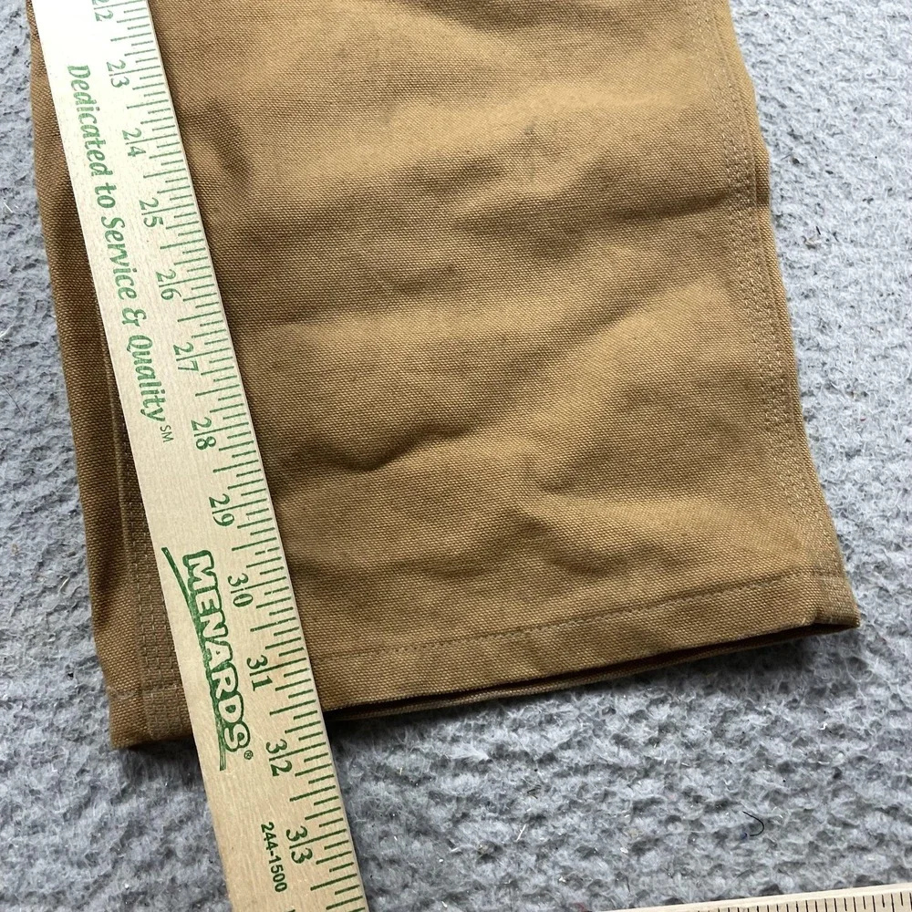 Carhartt Bib Overalls Mens 32x32 Brown Canvas Double Knee Workwear Carpenter